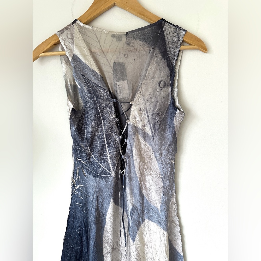 NWT Komarov  Women's Maxi Evening Crinkle Dress  Ruffles Sheer SZ XS Whimsigoth - Picture 6 of 9